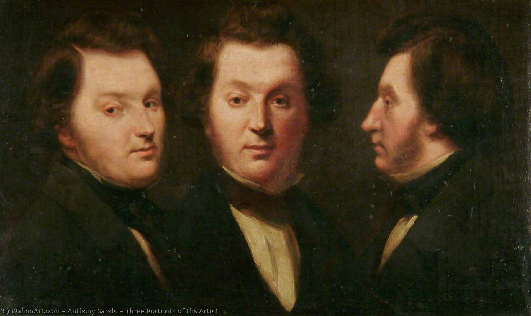 Wikioo.org - The Encyclopedia of Fine Arts - Painting, Artwork by Anthony Sands - Three Portraits of the Artist