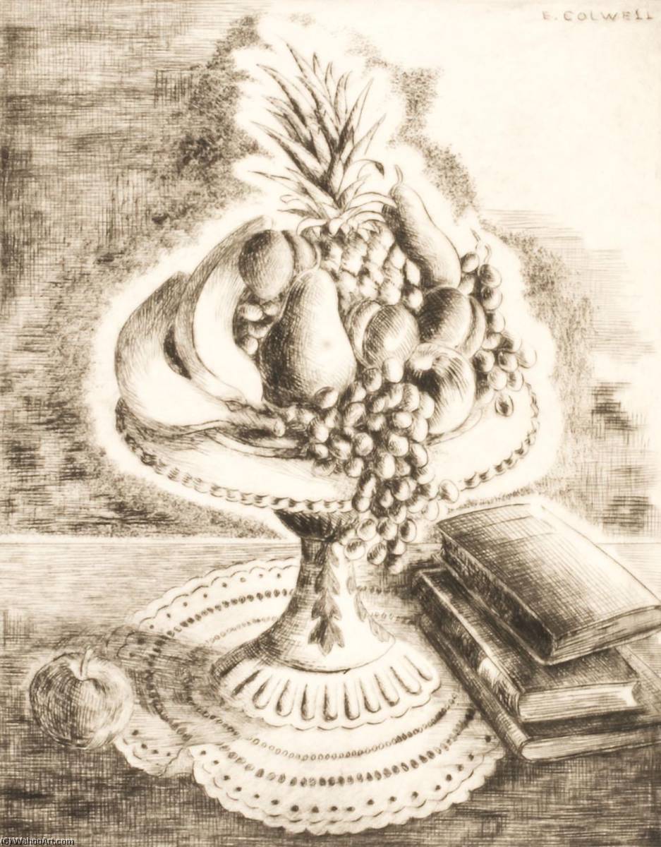 Wikioo.org – L'Enciclopedia delle Belle Arti - Pittura, Opere di Elizabeth Colwell - piramide di  Frutta