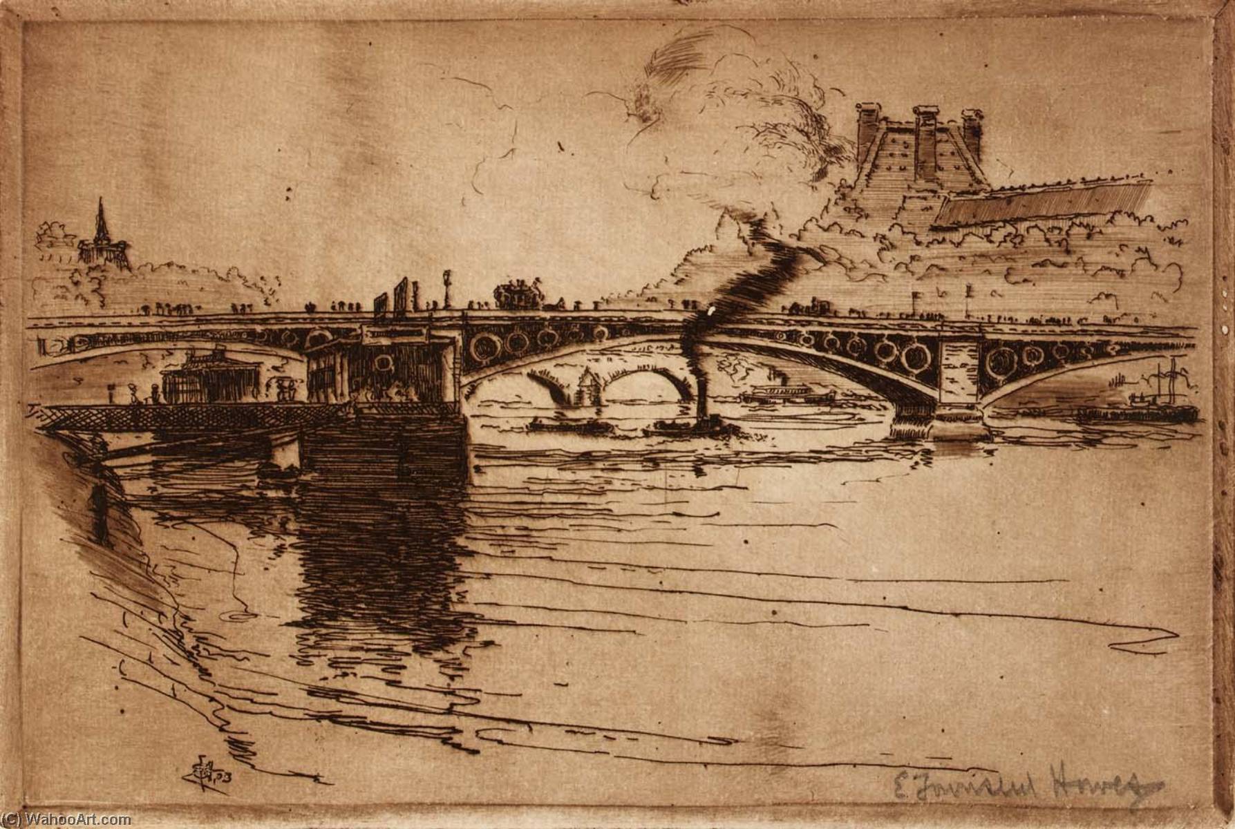 WikiOO.org - Enciclopedia of Fine Arts - Pictura, lucrări de artă Edward Townsend Howes - (Paris Scene River Scene) ( 1)