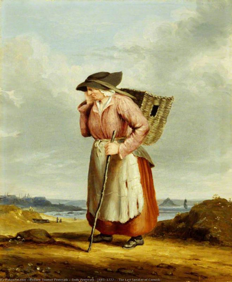 Wikioo.org - The Encyclopedia of Fine Arts - Painting, Artwork by Richard Thomas Pentreath - Dolly Pentreath (1685–1777) (The Last Speaker of Cornish)