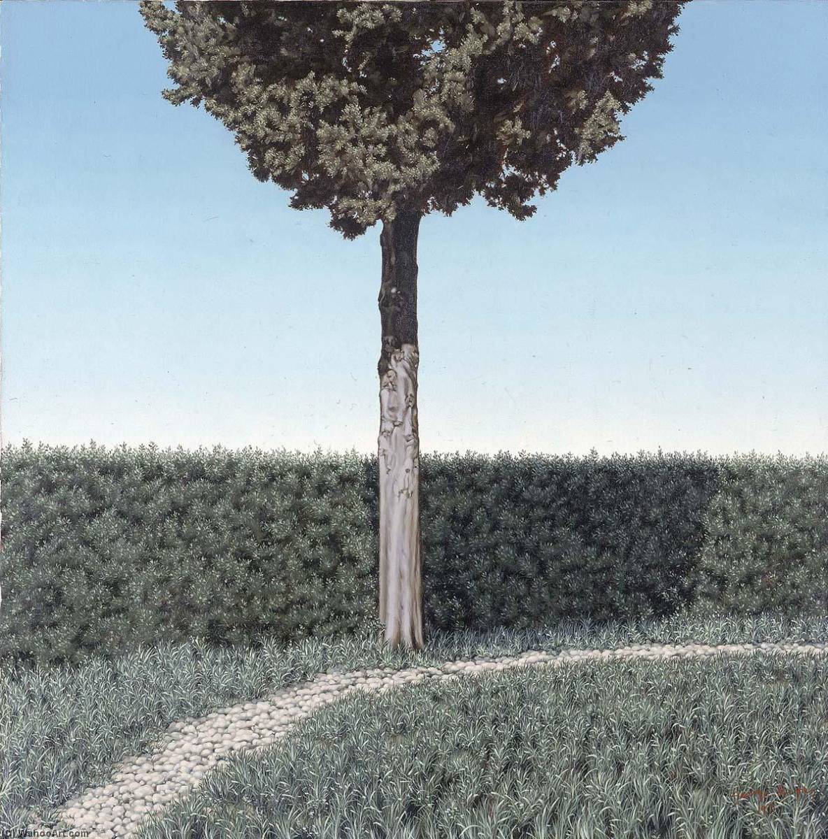 WikiOO.org - Енциклопедія образотворчого мистецтва - Живопис, Картини
 George Murphy - Hedge and Cypress