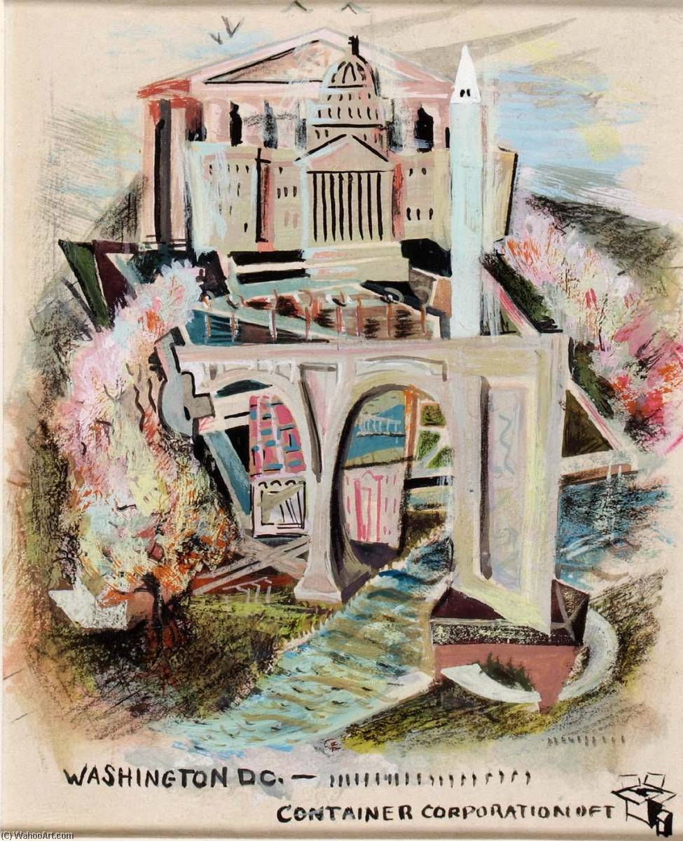 Wikioo.org - The Encyclopedia of Fine Arts - Painting, Artwork by James F Minnicks - Washington DC, from the United States Series