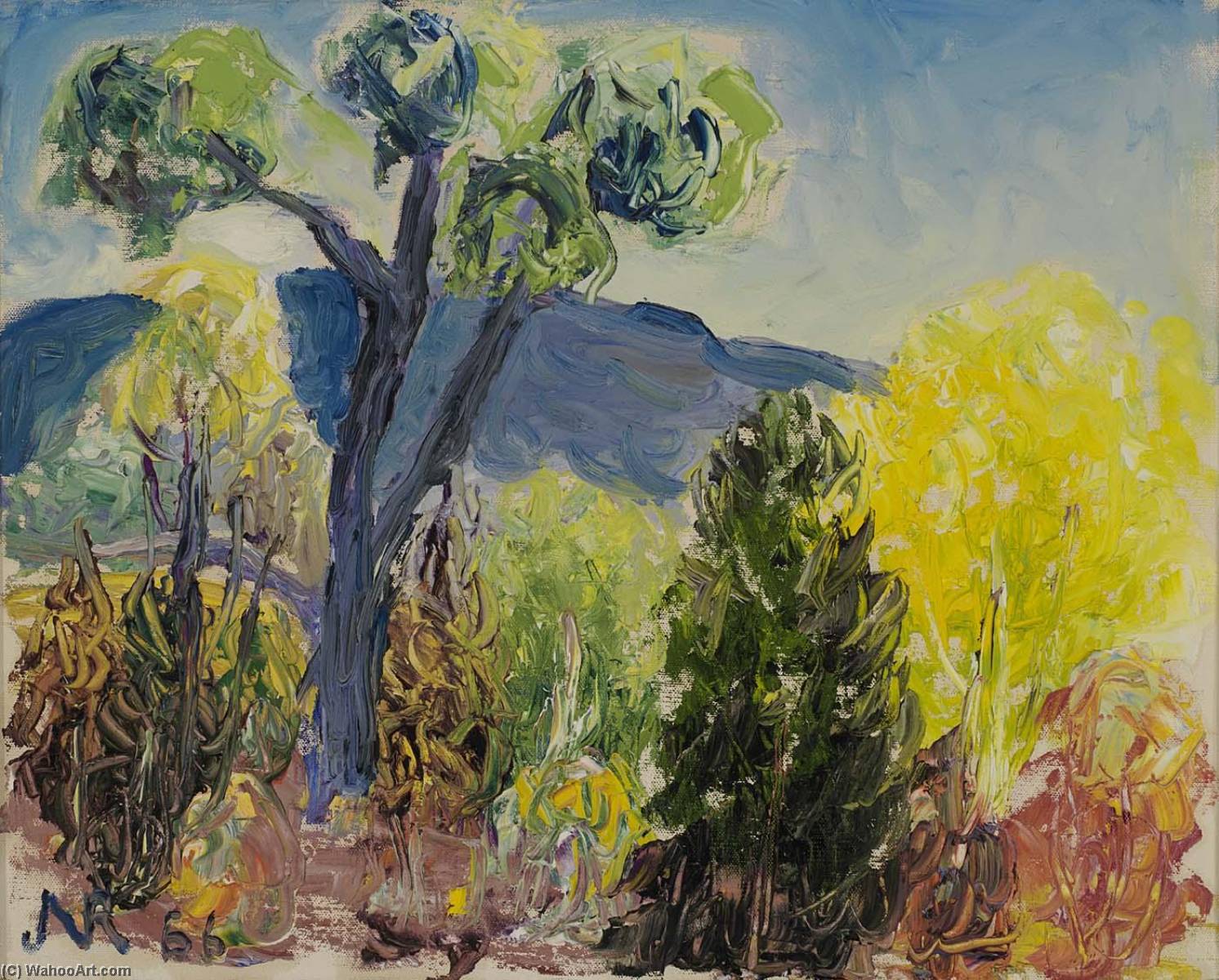 Wikioo.org - The Encyclopedia of Fine Arts - Painting, Artwork by James N Rosenberg - Untitled (Landscape)