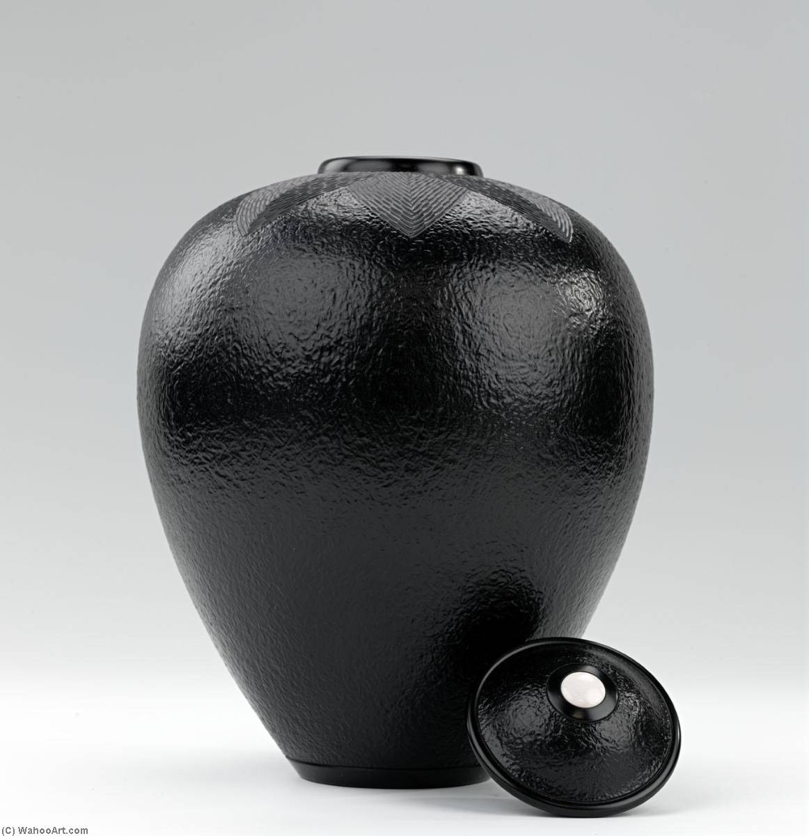 WikiOO.org - Encyclopedia of Fine Arts - Lukisan, Artwork John Jordan - Black Textured Jar