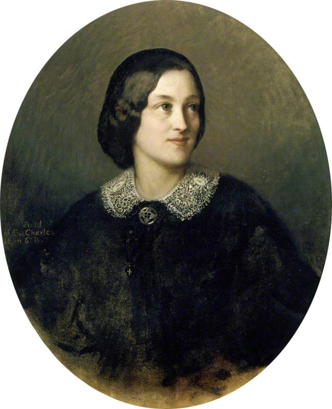Wikioo.org - The Encyclopedia of Fine Arts - Painting, Artwork by Charles Albert Ludovici - Jane Octavia Elton (1821–1896), Mrs William Brookfield