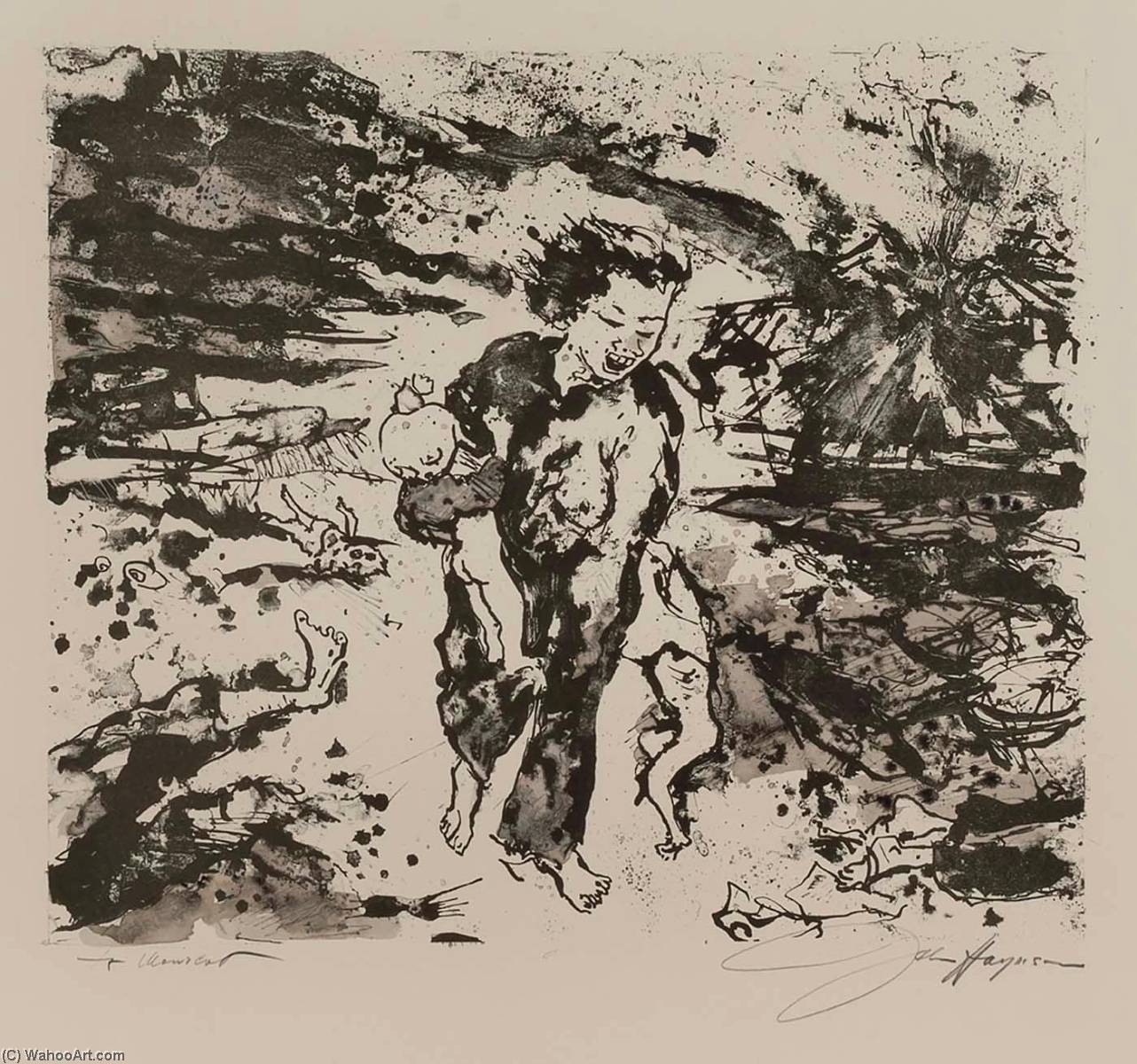 WikiOO.org - Encyclopedia of Fine Arts - Lukisan, Artwork John Haymson - (Miseries of War)