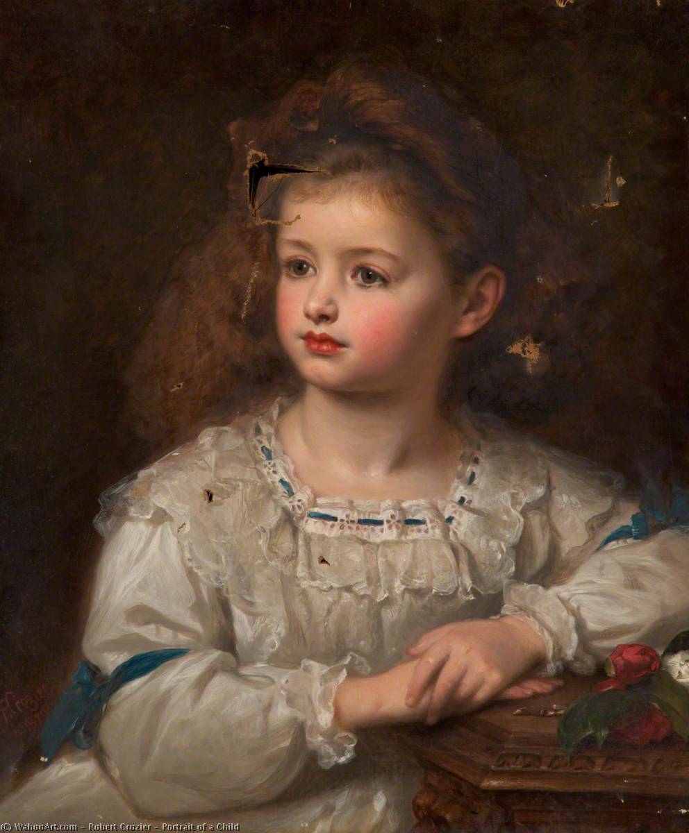 Wikioo.org - The Encyclopedia of Fine Arts - Painting, Artwork by Robert Crozier - Portrait of a Child