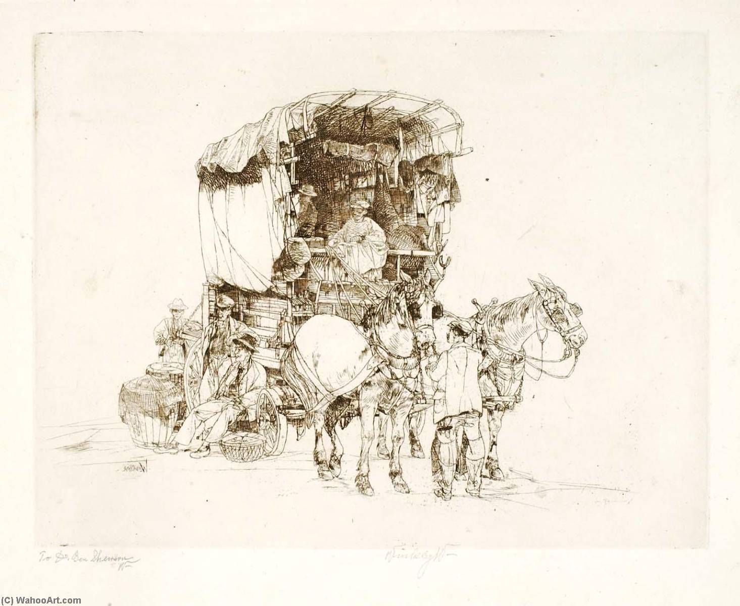 WikiOO.org - Encyclopedia of Fine Arts - Maľba, Artwork John W Winkler - Teel Wagon Wares from China