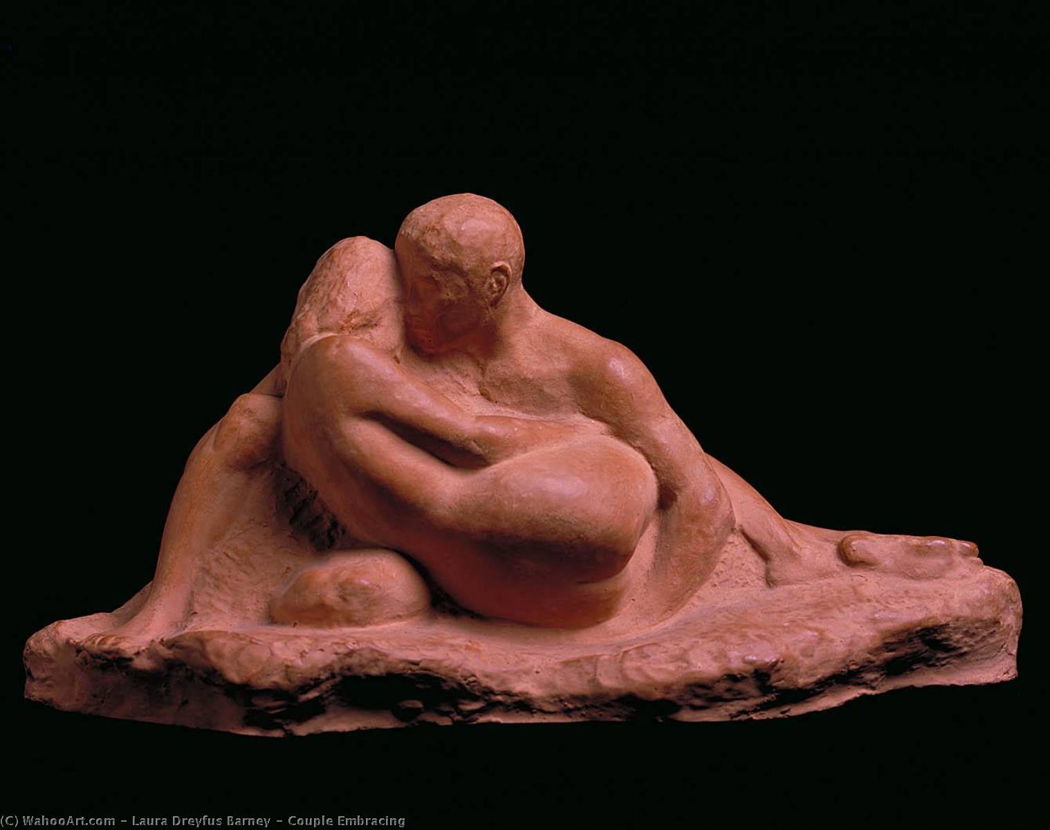 WikiOO.org - Encyclopedia of Fine Arts - Maleri, Artwork Laura Dreyfus Barney - Couple Embracing