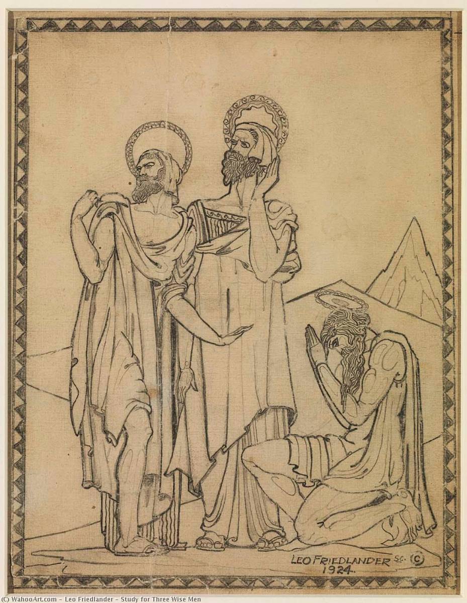 Wikioo.org - The Encyclopedia of Fine Arts - Painting, Artwork by Leo Friedlander - Study for Three Wise Men