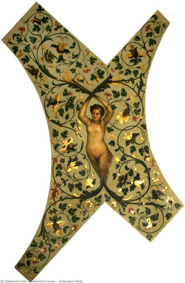 Wikioo.org - The Encyclopedia of Fine Arts - Painting, Artwork by Francesco Vason - Arabesque Panel