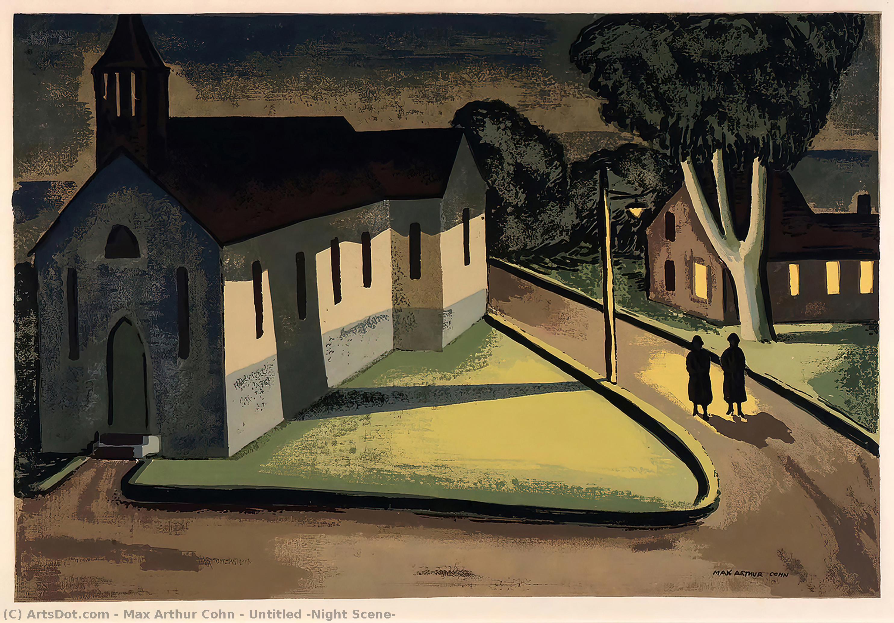 Wikioo.org - The Encyclopedia of Fine Arts - Painting, Artwork by Max Arthur Cohn - Untitled (Night Scene)
