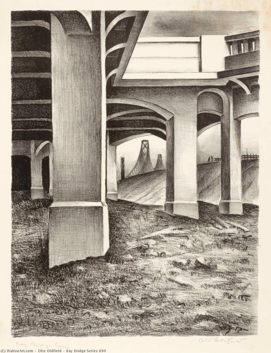 WikiOO.org - Encyclopedia of Fine Arts - Schilderen, Artwork Otis Oldfield - Bay Bridge Series 694