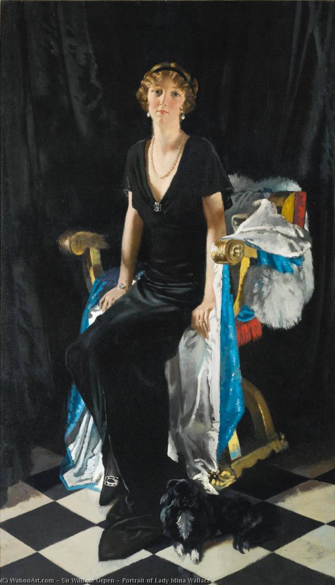 Wikioo.org - The Encyclopedia of Fine Arts - Painting, Artwork by William Newenham Montague Orpen - Portrait of Lady Idina Wallace