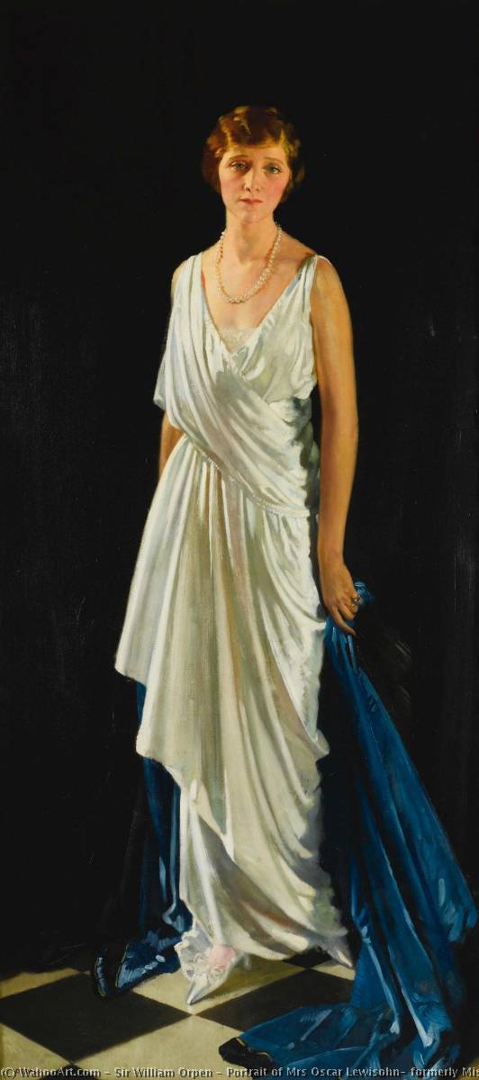 Wikioo.org - The Encyclopedia of Fine Arts - Painting, Artwork by William Newenham Montague Orpen - Portrait of Mrs Oscar Lewisohn, formerly Miss Edna May