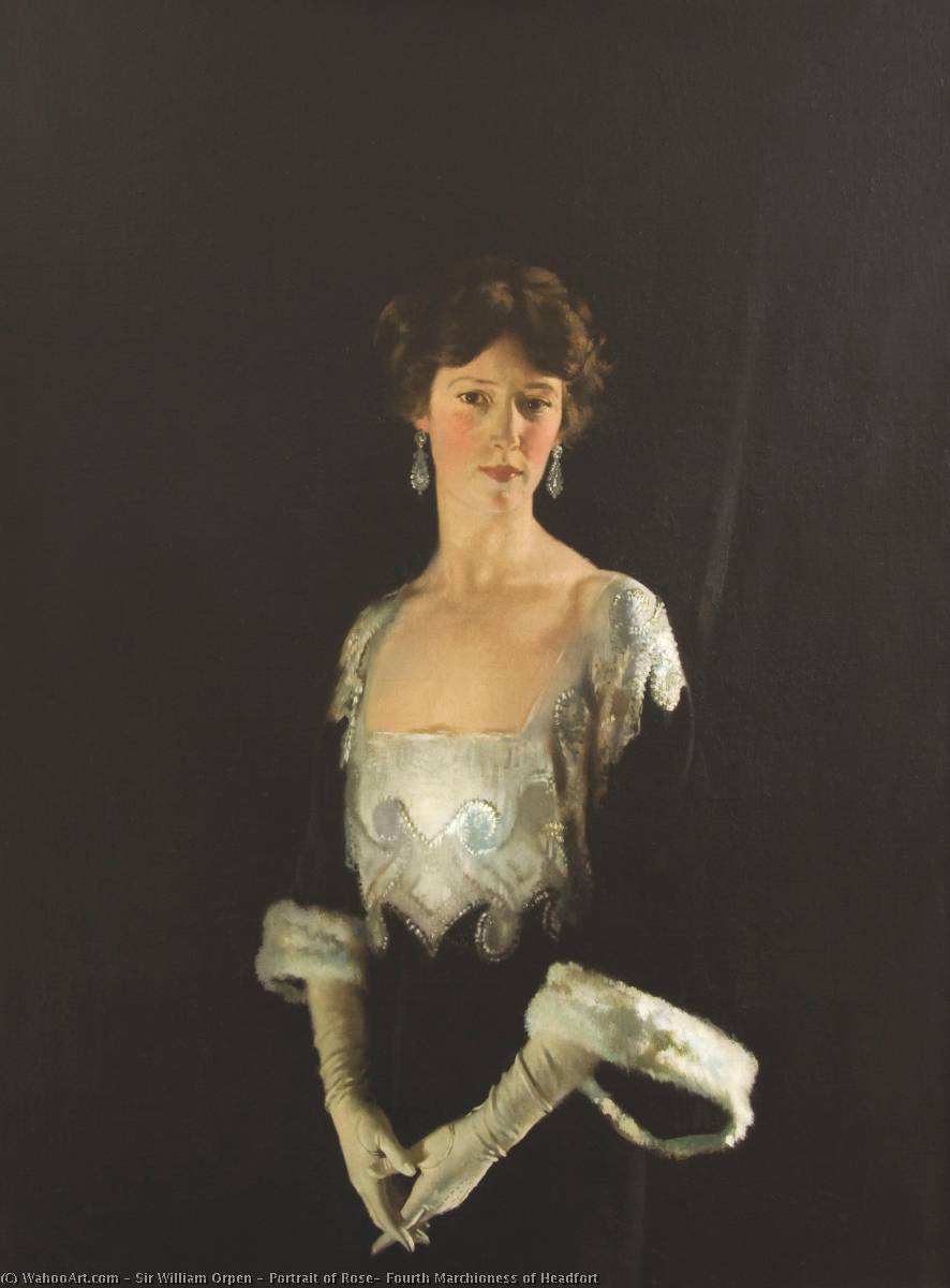 WikiOO.org – 美術百科全書 - 繪畫，作品 William Newenham Montague Orpen - 肖像 上升 , 第四 侯爵夫人 的 Headfort