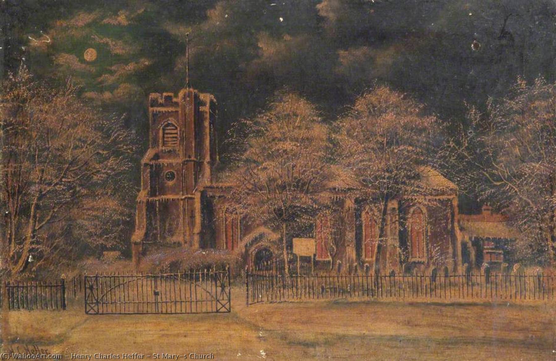 Wikioo.org - The Encyclopedia of Fine Arts - Painting, Artwork by Henry Charles Heffer - St Mary's Church
