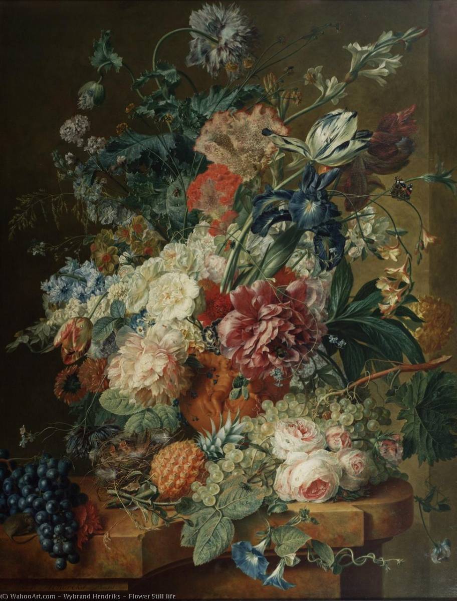 Wikioo.org - The Encyclopedia of Fine Arts - Painting, Artwork by Wybrand Hendriks - Flower Still life
