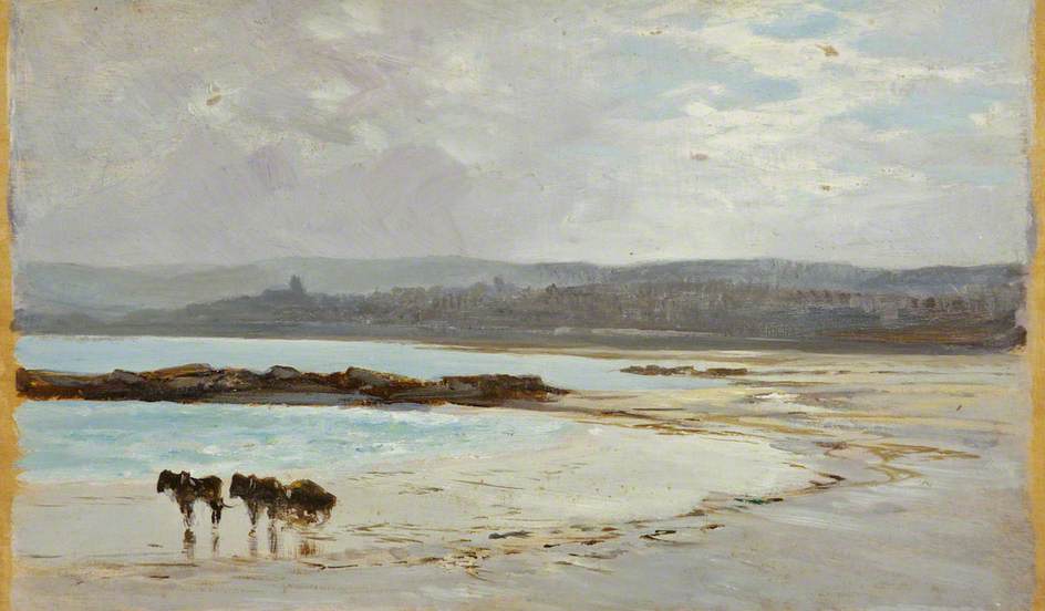 Wikioo.org - The Encyclopedia of Fine Arts - Painting, Artwork by William Matthew Hale - Beach at Low Tide Evening