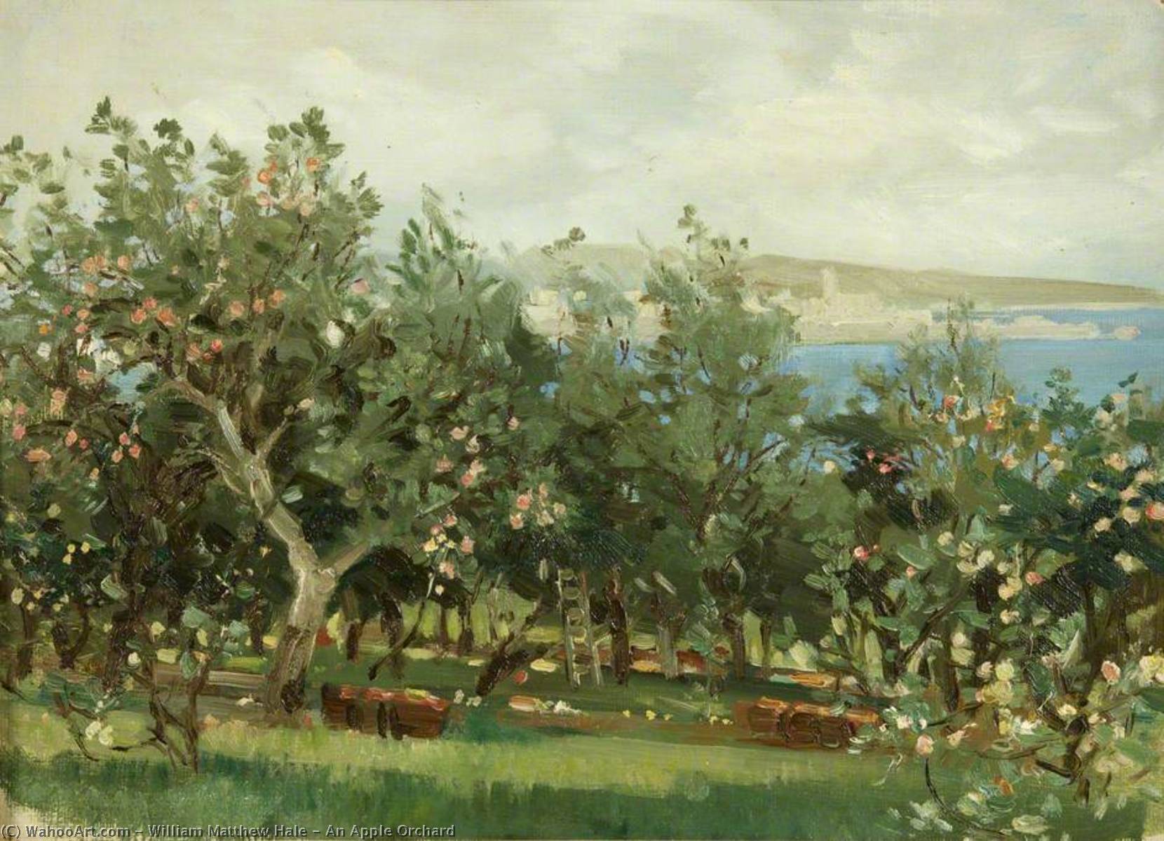 Wikioo.org - The Encyclopedia of Fine Arts - Painting, Artwork by William Matthew Hale - An Apple Orchard