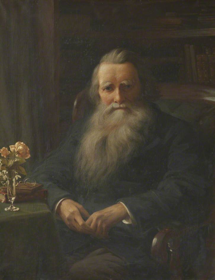 Wikioo.org - The Encyclopedia of Fine Arts - Painting, Artwork by William Gershom Collingwood - John Ruskin (1819–1900), in His Study at Brantwood