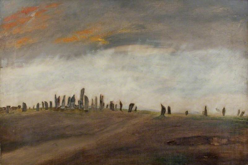 Wikioo.org - The Encyclopedia of Fine Arts - Painting, Artwork by Alfred Balding - A Large Number of Standing Stones