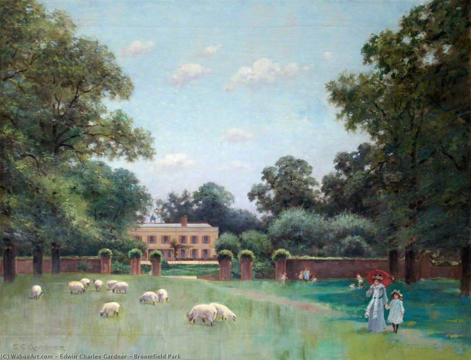Wikioo.org - The Encyclopedia of Fine Arts - Painting, Artwork by Edwin Charles Gardner - Broomfield Park