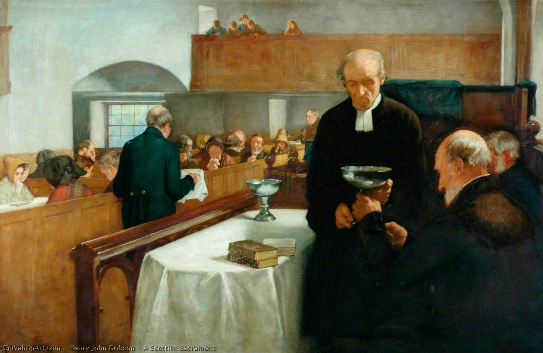 Wikioo.org - The Encyclopedia of Fine Arts - Painting, Artwork by Henry John Dobson - A Scottish Sacrament