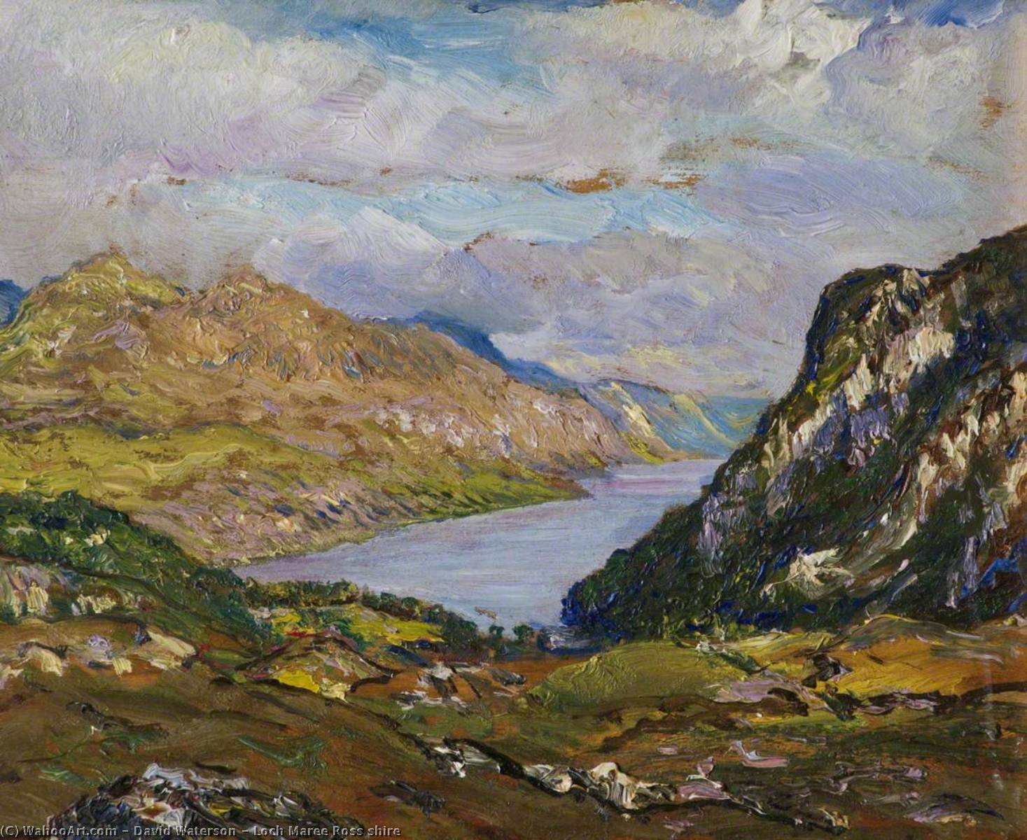 Wikioo.org - The Encyclopedia of Fine Arts - Painting, Artwork by David Waterson - Loch Maree Ross shire