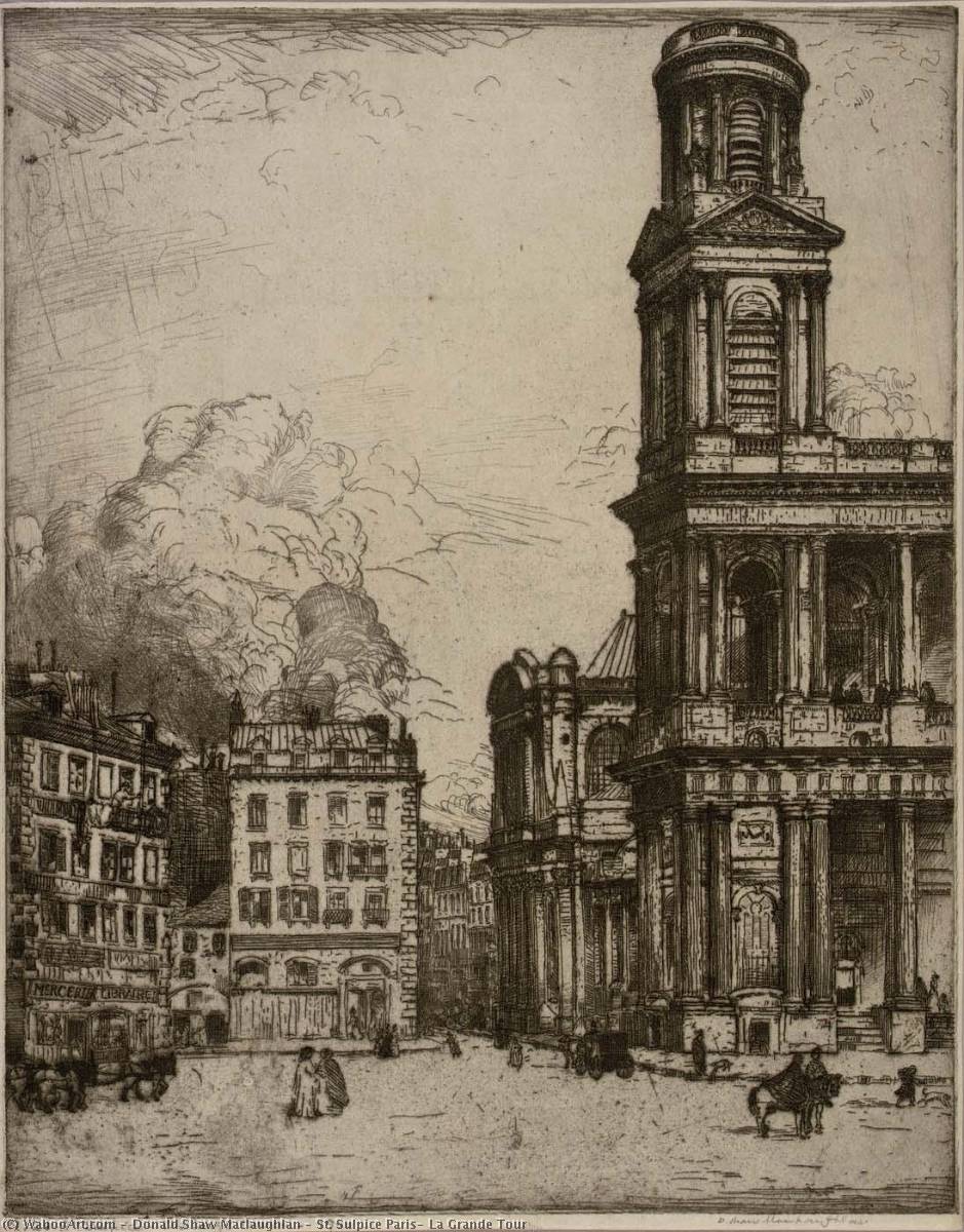 WikiOO.org - Enciclopedia of Fine Arts - Pictura, lucrări de artă Donald Shaw Maclaughlan - St. Sulpice Paris, La Grande Tour