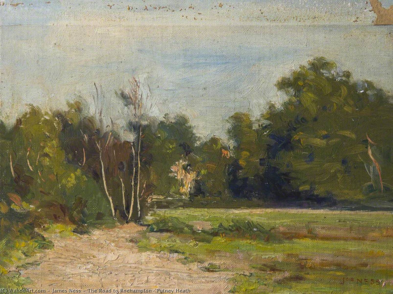 Wikioo.org - The Encyclopedia of Fine Arts - Painting, Artwork by James Ness - The Road to Roehampton, Putney Heath