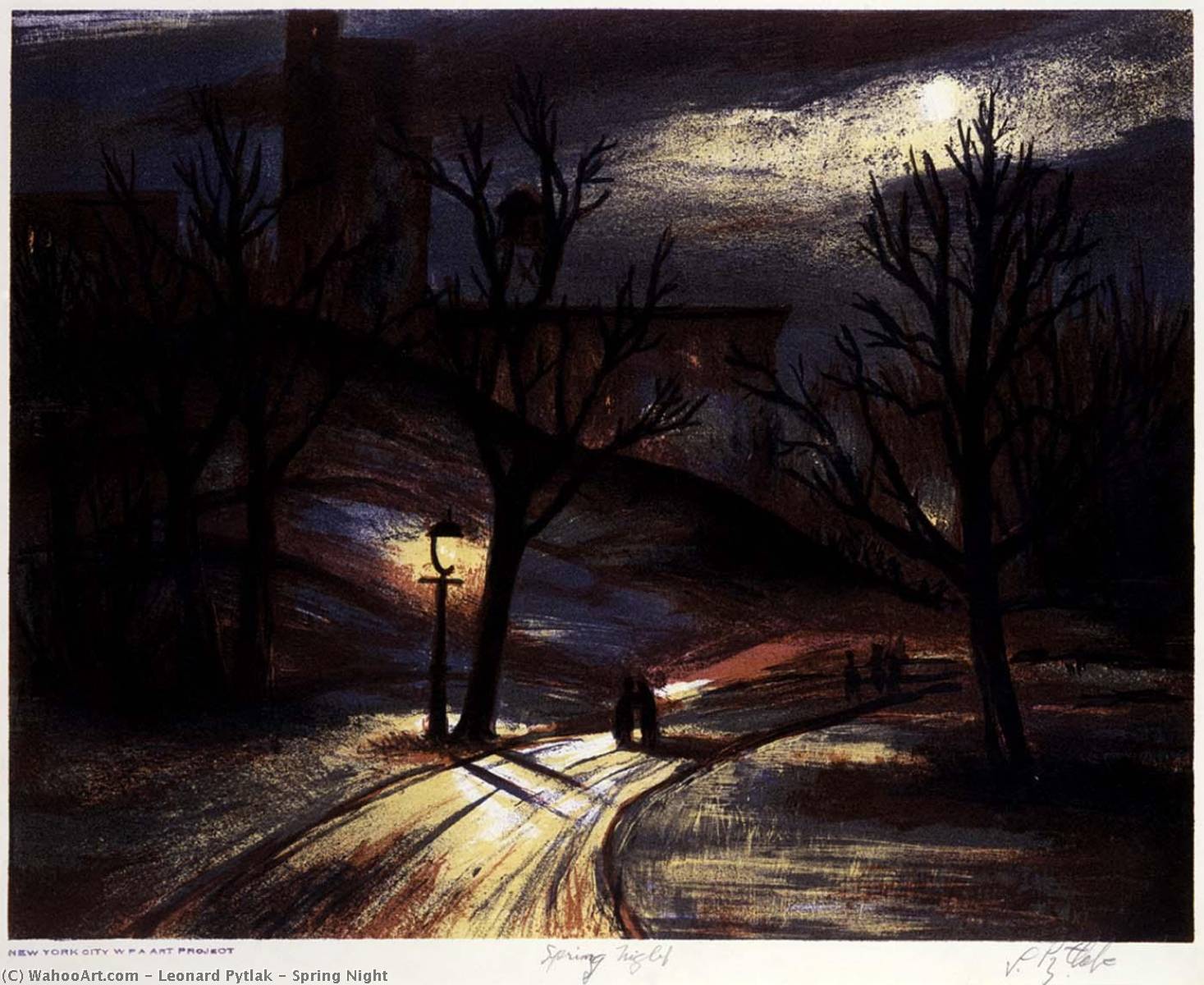 WikiOO.org - Enciclopedia of Fine Arts - Pictura, lucrări de artă Leonard Pytlak - Spring Night