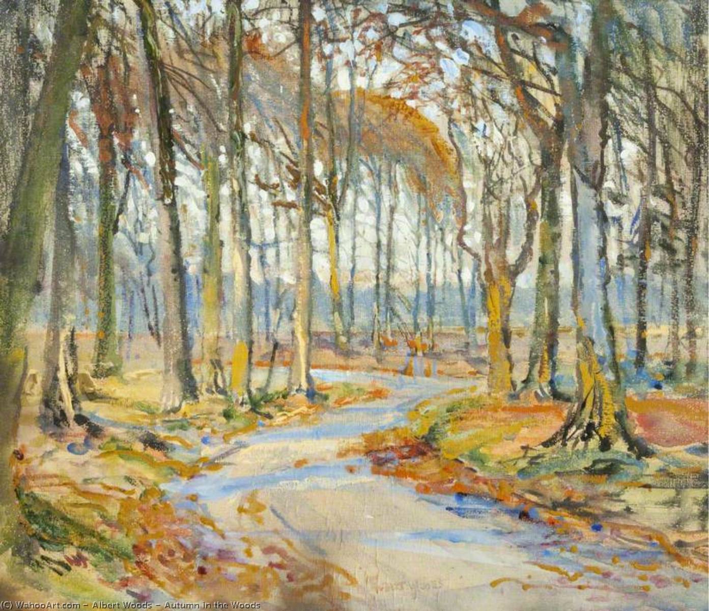 Wikioo.org - The Encyclopedia of Fine Arts - Painting, Artwork by Albert Woods - Autumn in the Woods