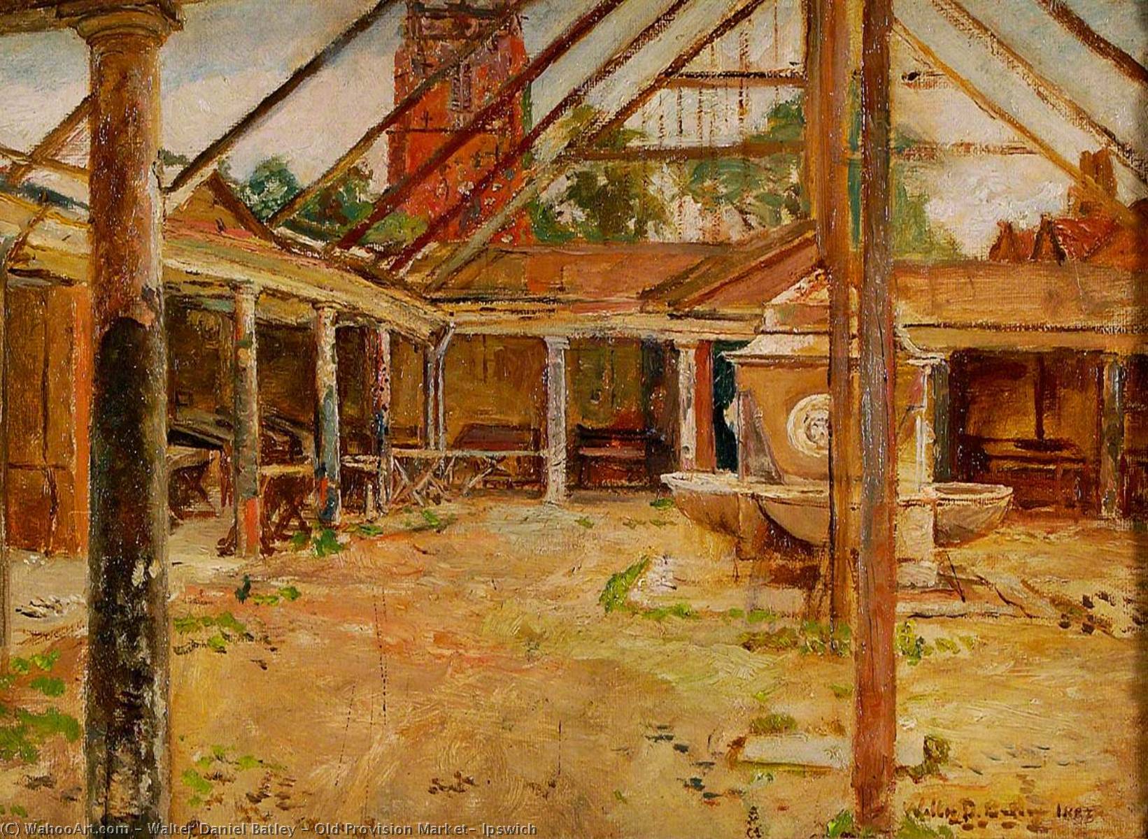 Wikioo.org - The Encyclopedia of Fine Arts - Painting, Artwork by Walter Daniel Batley - Old Provision Market, Ipswich