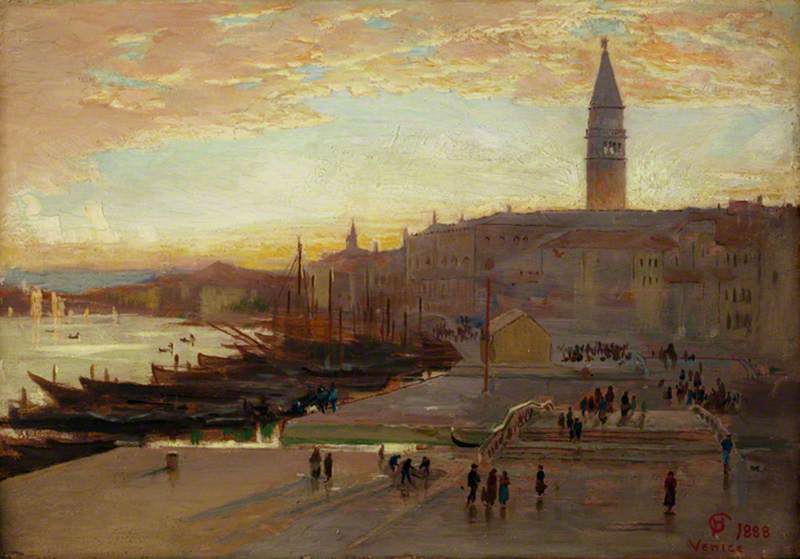 Wikioo.org - The Encyclopedia of Fine Arts - Painting, Artwork by Harry Goodwin - Venice, Sunset