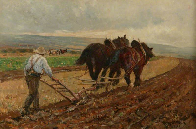 Wikioo.org - The Encyclopedia of Fine Arts - Painting, Artwork by James William Booth - Ploughing
