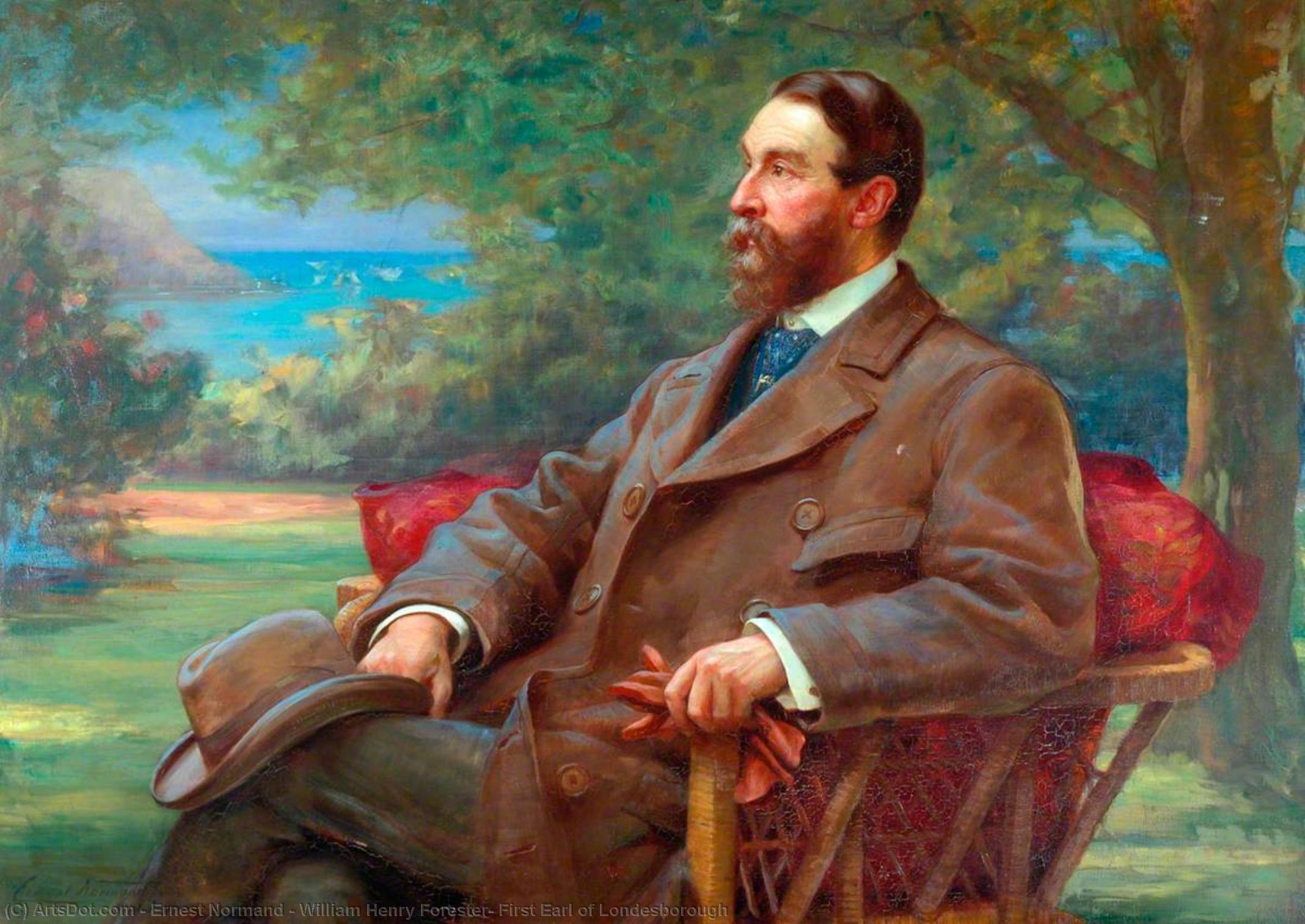 Wikioo.org - The Encyclopedia of Fine Arts - Painting, Artwork by Ernest Normand - William Henry Forester, First Earl of Londesborough