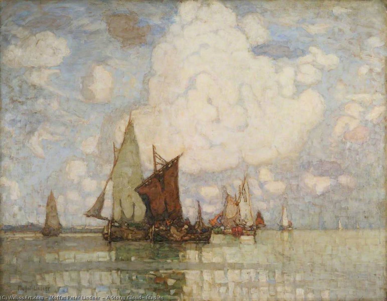 Wikioo.org - The Encyclopedia of Fine Arts - Painting, Artwork by Moffat Peter Lindner - A Storm Cloud, Étaples
