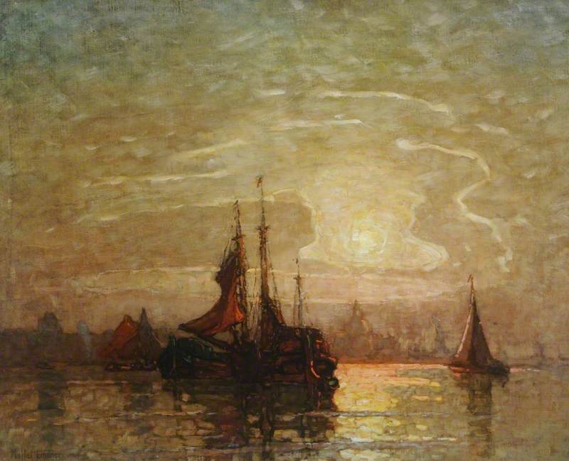 Wikioo.org - The Encyclopedia of Fine Arts - Painting, Artwork by Moffat Peter Lindner - Golden Afternoon, Dordrecht, The Netherlands
