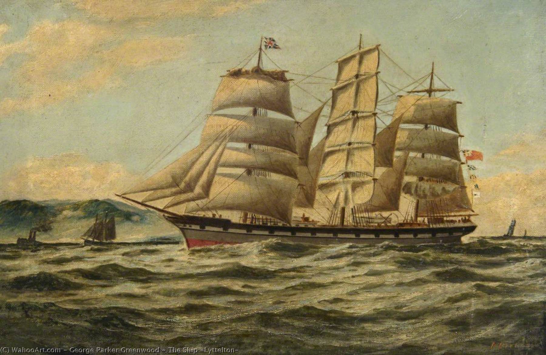Wikioo.org - The Encyclopedia of Fine Arts - Painting, Artwork by George Parker Greenwood - The Ship 'Lyttelton'