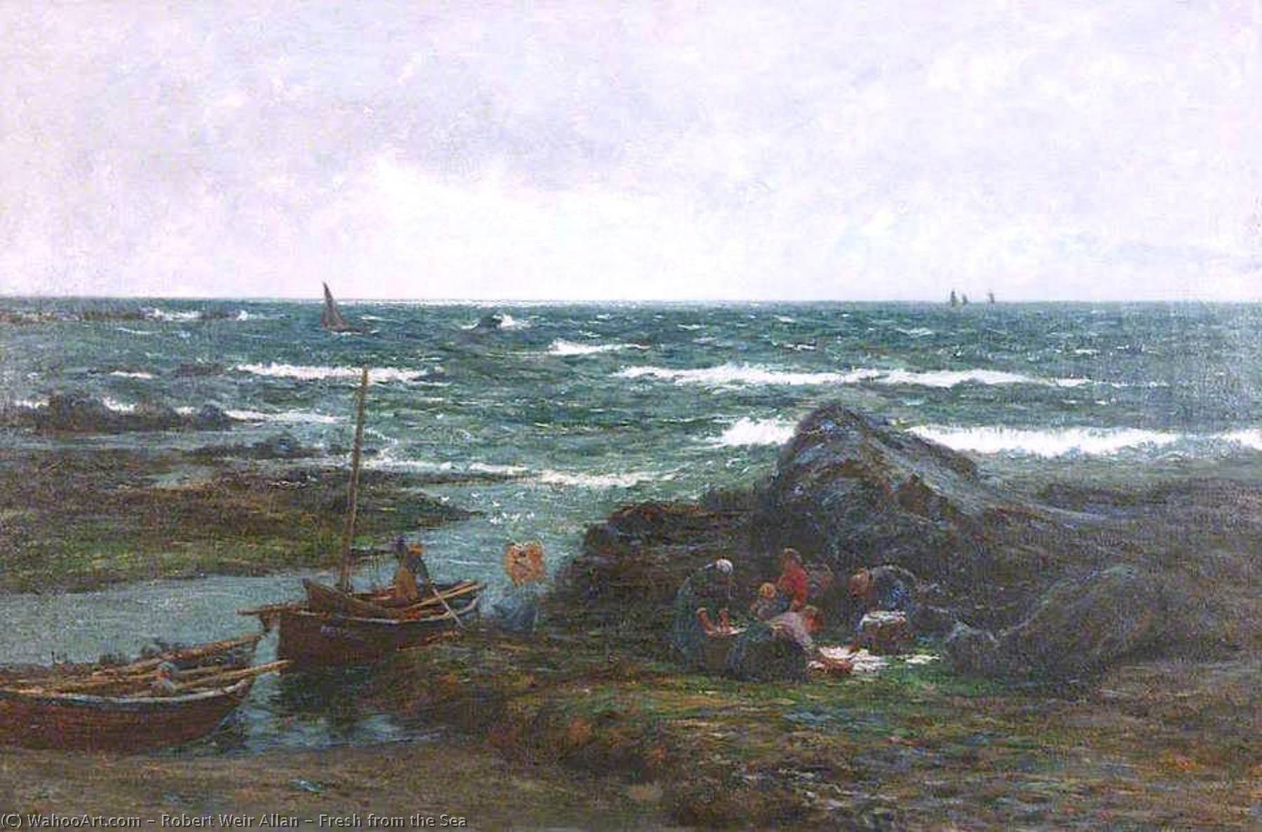 Wikioo.org - The Encyclopedia of Fine Arts - Painting, Artwork by Robert Weir Allan - Fresh from the Sea
