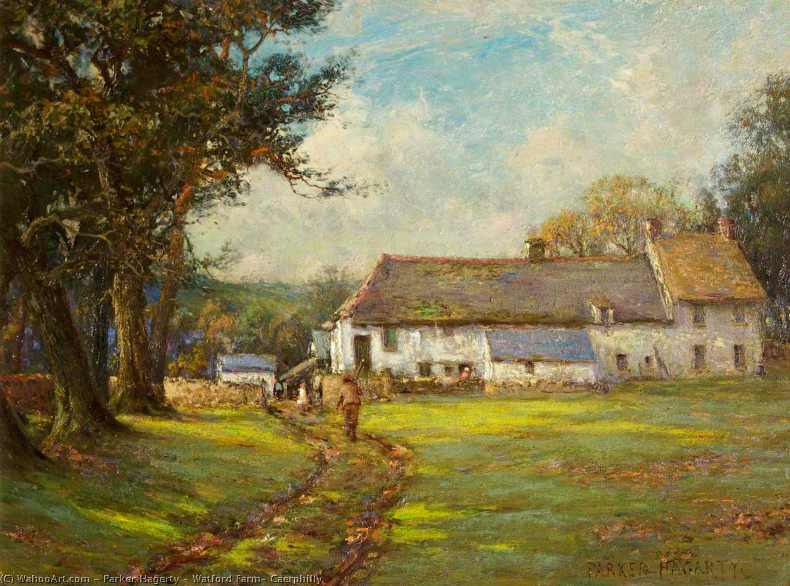 Wikioo.org - The Encyclopedia of Fine Arts - Painting, Artwork by Parker Hagerty - Watford Farm, Caerphilly