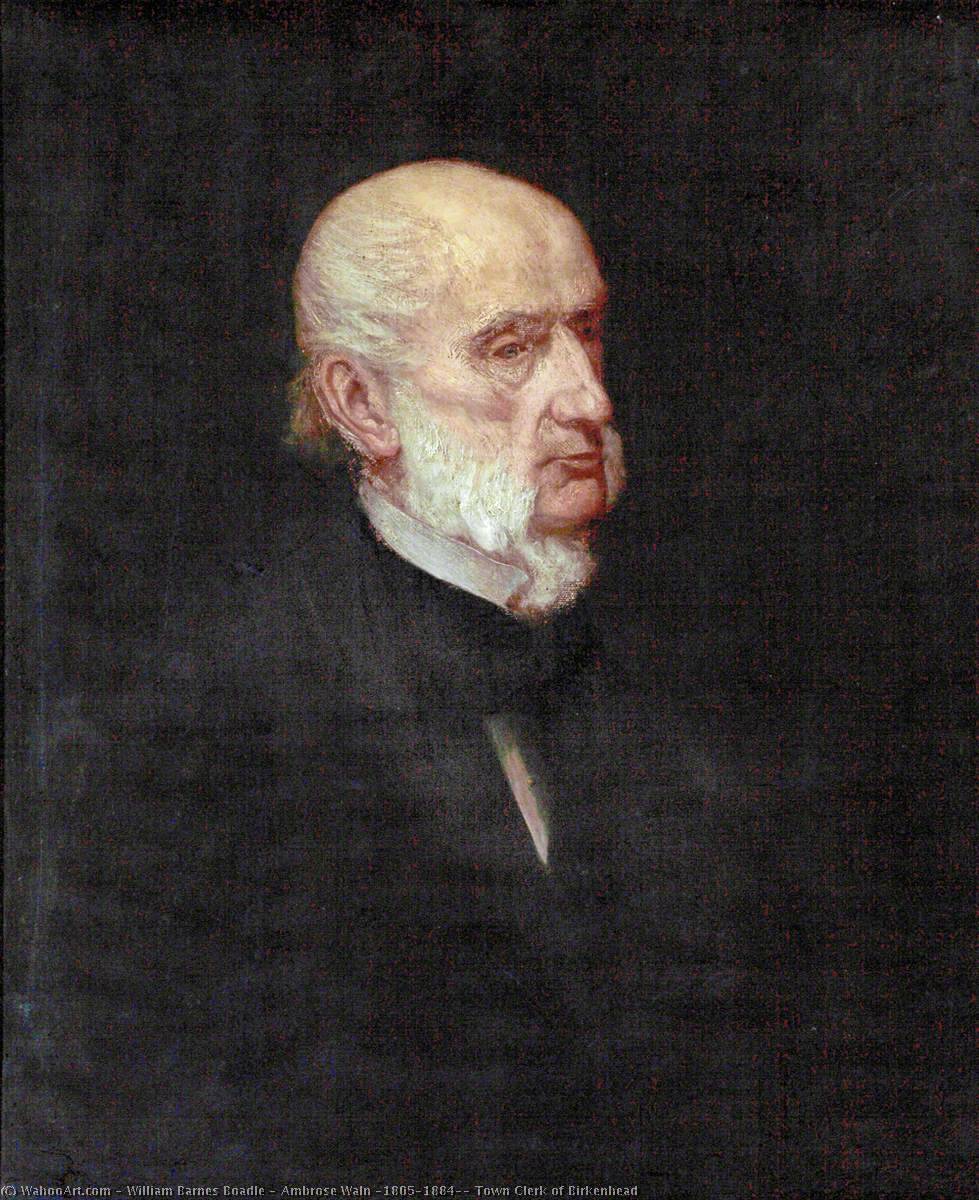 Wikioo.org - The Encyclopedia of Fine Arts - Painting, Artwork by William Barnes Boadle - Ambrose Waln (1805–1884), Town Clerk of Birkenhead
