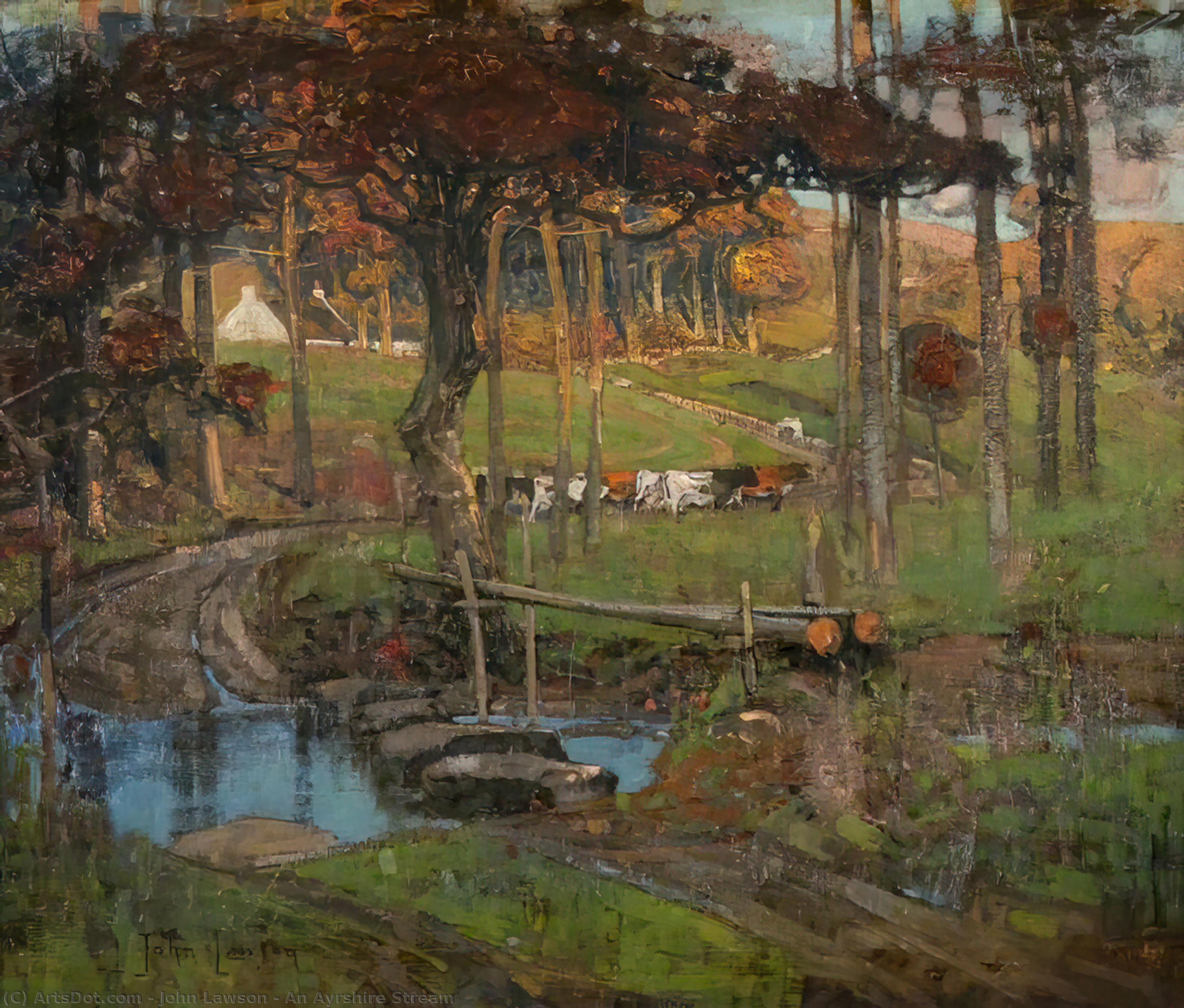 Wikioo.org - The Encyclopedia of Fine Arts - Painting, Artwork by John Lawson - An Ayrshire Stream