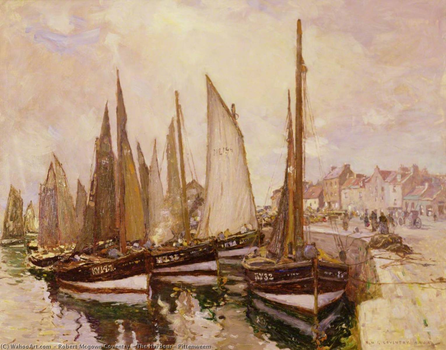 Wikioo.org - The Encyclopedia of Fine Arts - Painting, Artwork by Robert Mcgown Coventry - The Harbour, Pittenweem
