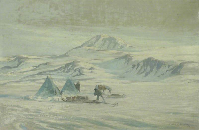 Wikioo.org - The Encyclopedia of Fine Arts - Painting, Artwork by George E Marston - Mount F. L. Smith, 6,367 Feet, Antarctic Regions