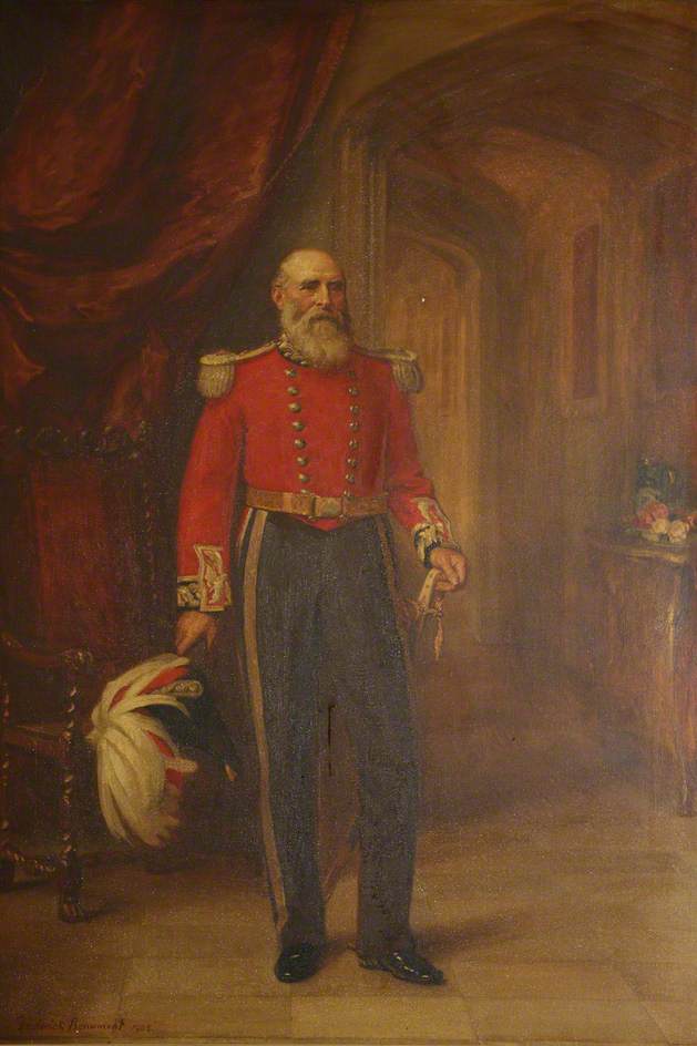 Wikioo.org - The Encyclopedia of Fine Arts - Painting, Artwork by Frederick Samuel Beaumont - John Hungerford Arkwright, Esq. (1833–1905), Lord Lieutenant of Herefordshire