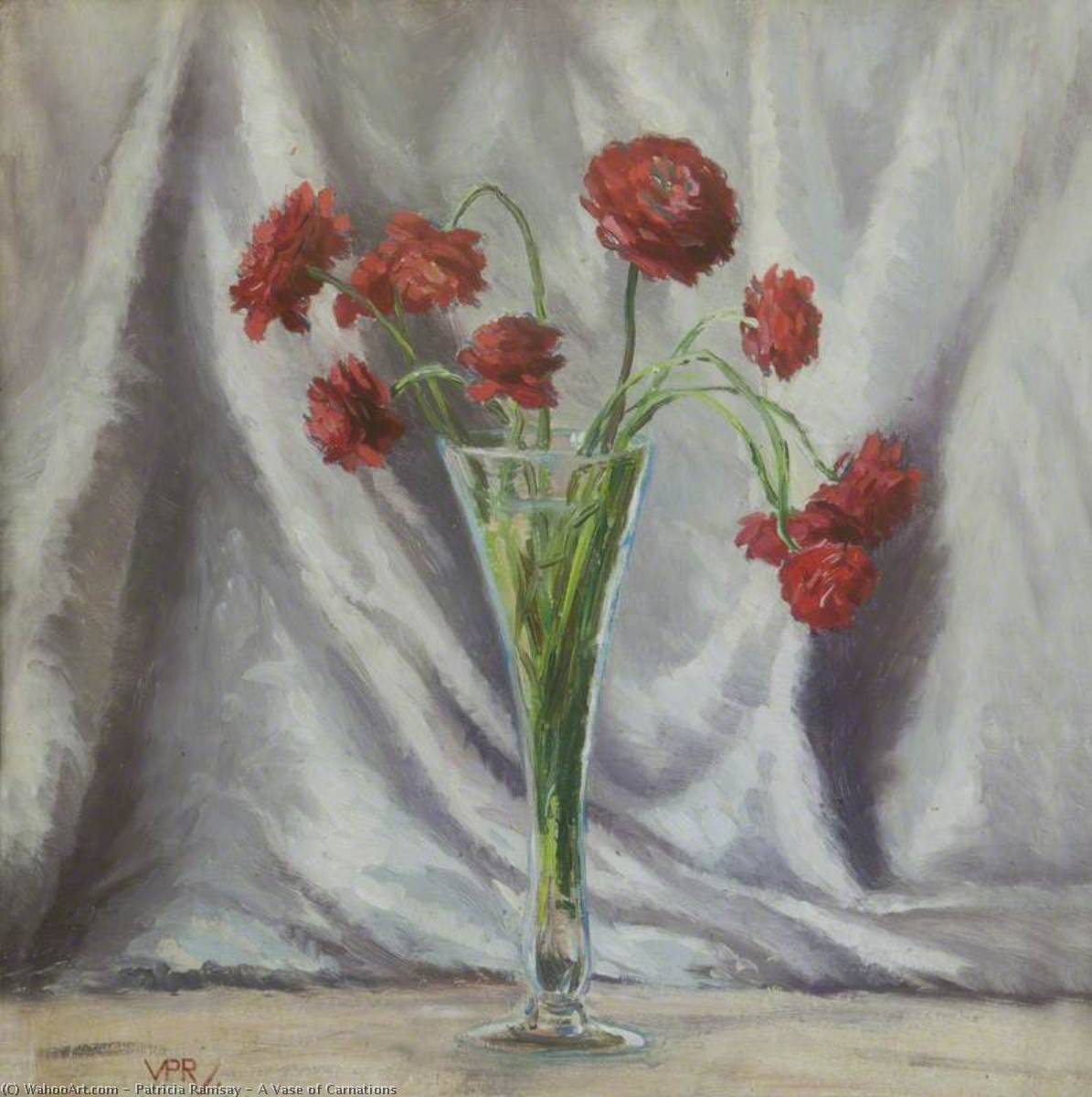 Wikioo.org - The Encyclopedia of Fine Arts - Painting, Artwork by Patricia Ramsay - A Vase of Carnations