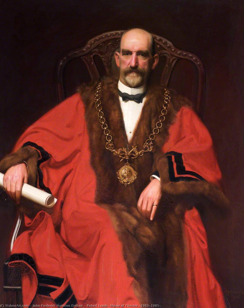 Wikioo.org - The Encyclopedia of Fine Arts - Painting, Artwork by John Frederick Harrison Dutton - Robert Lamb, Mayor of Chester (1903–1905)