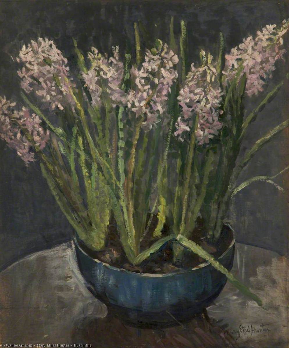 Wikioo.org - The Encyclopedia of Fine Arts - Painting, Artwork by Mary Ethel Hunter - Hyacinths